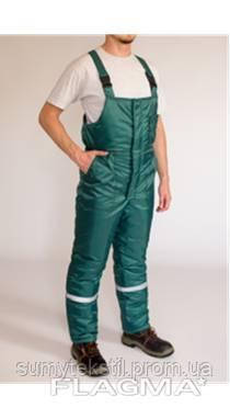 Insulated coveralls "FREE WORK" Expert green with excellent heat retention (Insulated coveralls "FREE WORK" Expert green with excellent heat retention)