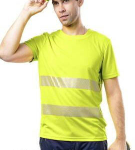 Signal T-shirt for increased visibility, yellow-green, sizes S-XXL, manufactured by Sumy Tekstil.