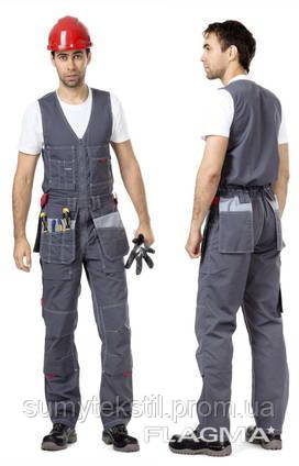 Semi-overalls for men summer with short sleeves and shorts)