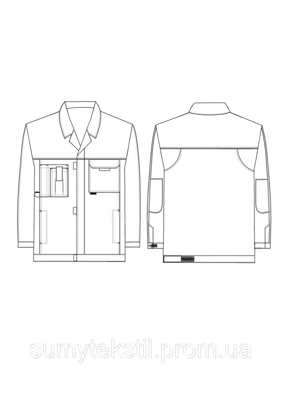 Men's summer work suit for protection against dust and dirt (Work suit Men's summer made of polyester and cotton) - Image 2