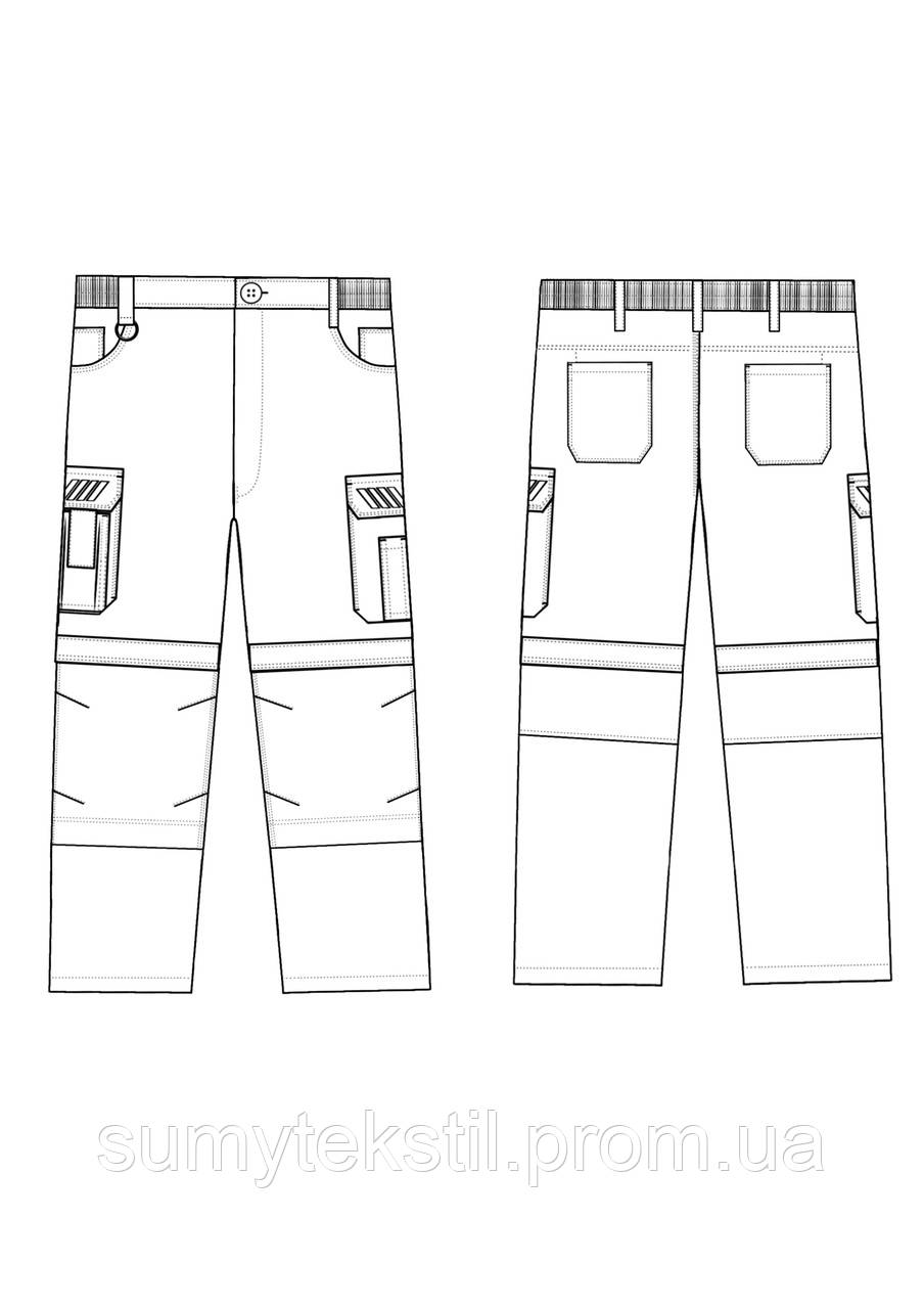 Men's summer work suit for protection against dust and dirt (Work suit Men's summer made of polyester and cotton) - Image 3