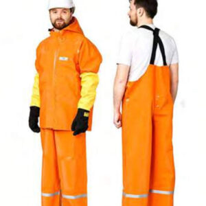 Waterproof signal raincoat for special work in chilling warehouses and chambers