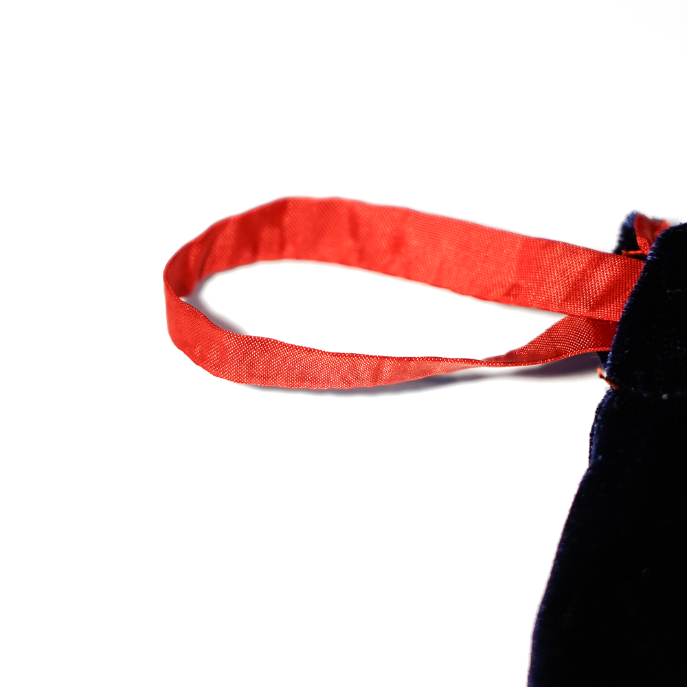 Black Gift Pouch with Embroidery-Inspired Pattern - Image 3