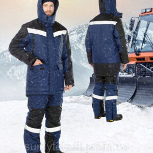Insulated jacket "Winter" with synthetic padding and membrane, black (Insulated jacket "Winter" with synthetic padding