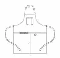 Apron with a slit. Uniforms for staff (waiters, cooks, sellers). - Image 4