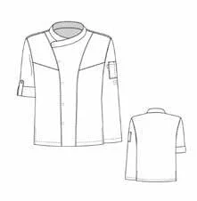 Chef costume "Master Chef" with white apron and hat - Image 3
