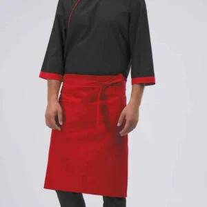 Set di abbigliamento per cameriere. Camicia, gilet, grembiule, abbigliamento per il personale di servizio