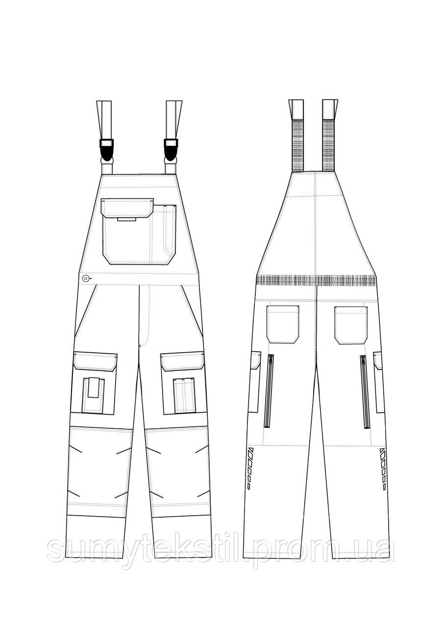 Men's summer fabric jumpsuit for various types of work - Image 2