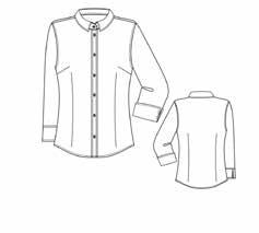 Denim-style blue unisex waiter shirt S137 – made to order, logo embroidery - Image 3