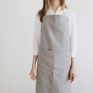 Gray apron