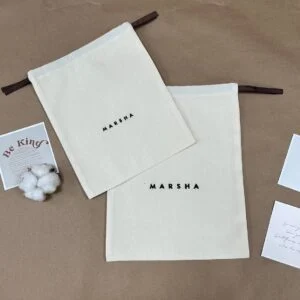 Pochette in cotone crudo fitto per il brand (10 pz)