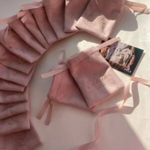 Pochette in pelle scamosciata per un brand di gioielli (10 pz)