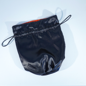Elegant Satin Pouch – Combination of Black and Red Satin with Drawstrings (10pcs)