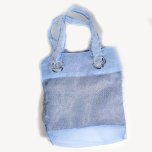 Lightweight blue bag with metal rivets on the handles (10pcs)
