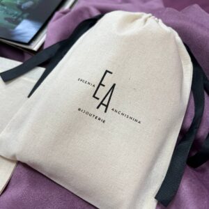 Basic unbleached cotton pouch for the brand (10pcs)
