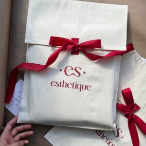 Envelope with flap made of thick unbleached cotton. (10pcs)