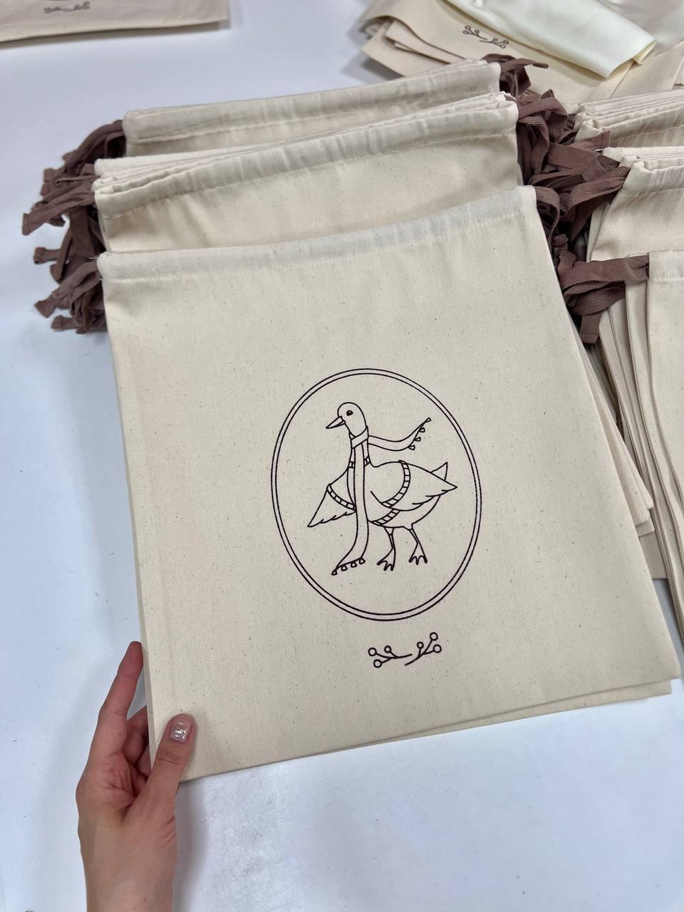 Pouch Made of Thick Unbleached Cotton (10pcs)