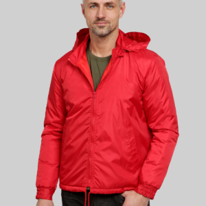 Men’s red windbreaker