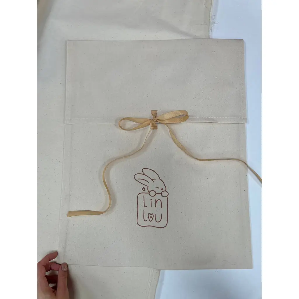 Envelope with flap made of thick unbleached cotton (10pcs) - Image 2