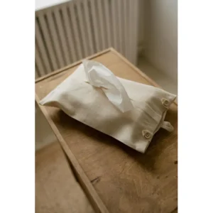 Napkin holder made of white natural fabric - elegance and functionality