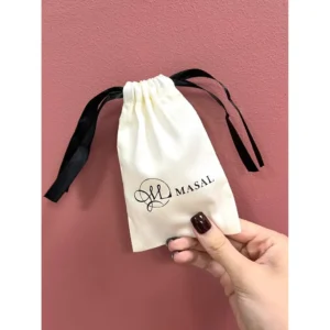 Premium Cream Cotton Pouch (10pcs)