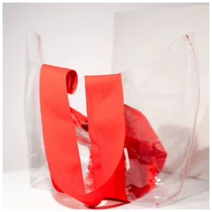 Transparent bag with fabric handles (10pcs)