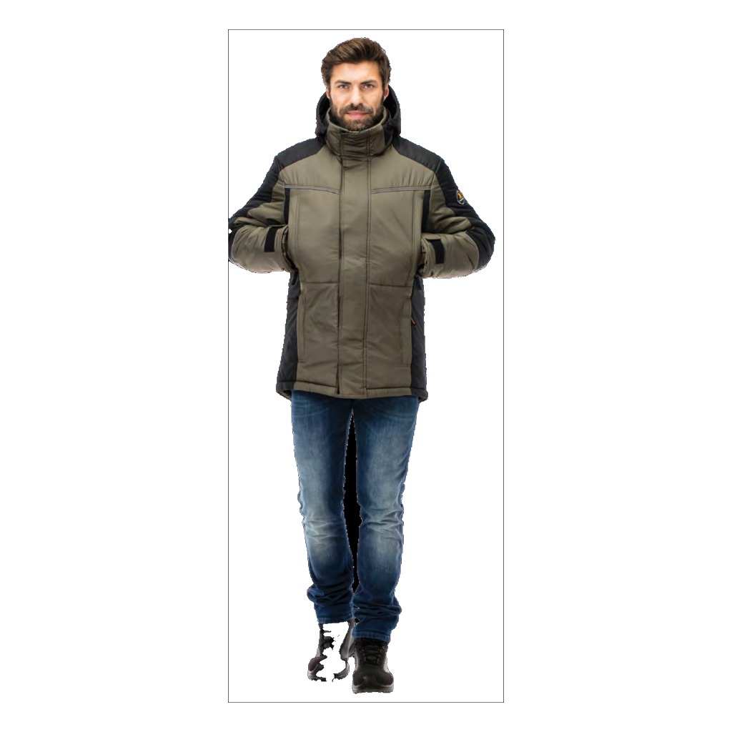 Giacca e pantaloni isolati con imbottitura sintetica per proteggere dal freddo e dal vento.