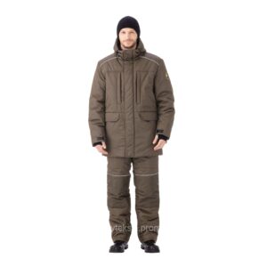 Giacca e pantaloni isolati con imbottitura sintetica per la protezione dal freddo e dal vento.