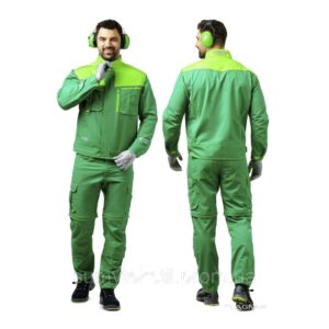 Tuta da lavoro estiva da uomo per la protezione da polvere e sporco (tuta da lavoro estiva da uomo in poliestere e cotone)